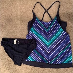 Athletes two-piece tankini bathing suit set